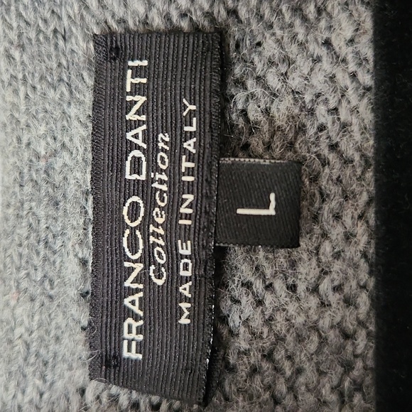 Franco Danti Made In Italy Men's Zip up Sweater Wool Size L - Picture 2 of 6